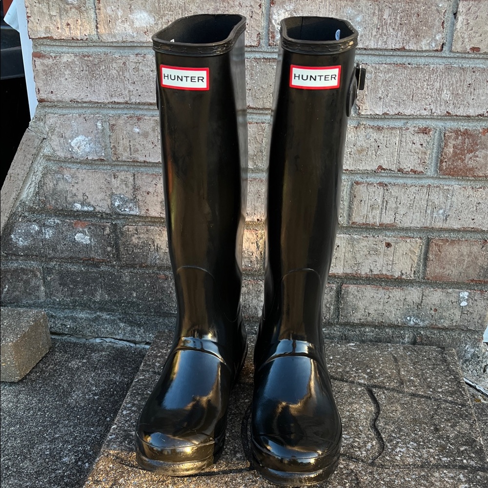 Hunter Black Tall Boots size 7